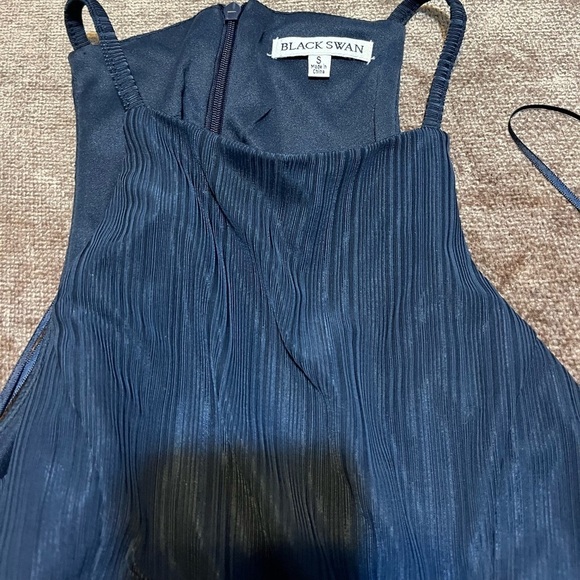 Black Swan Navy Blue High-Low Midi Dress - Size Small - Picture 3 of 7